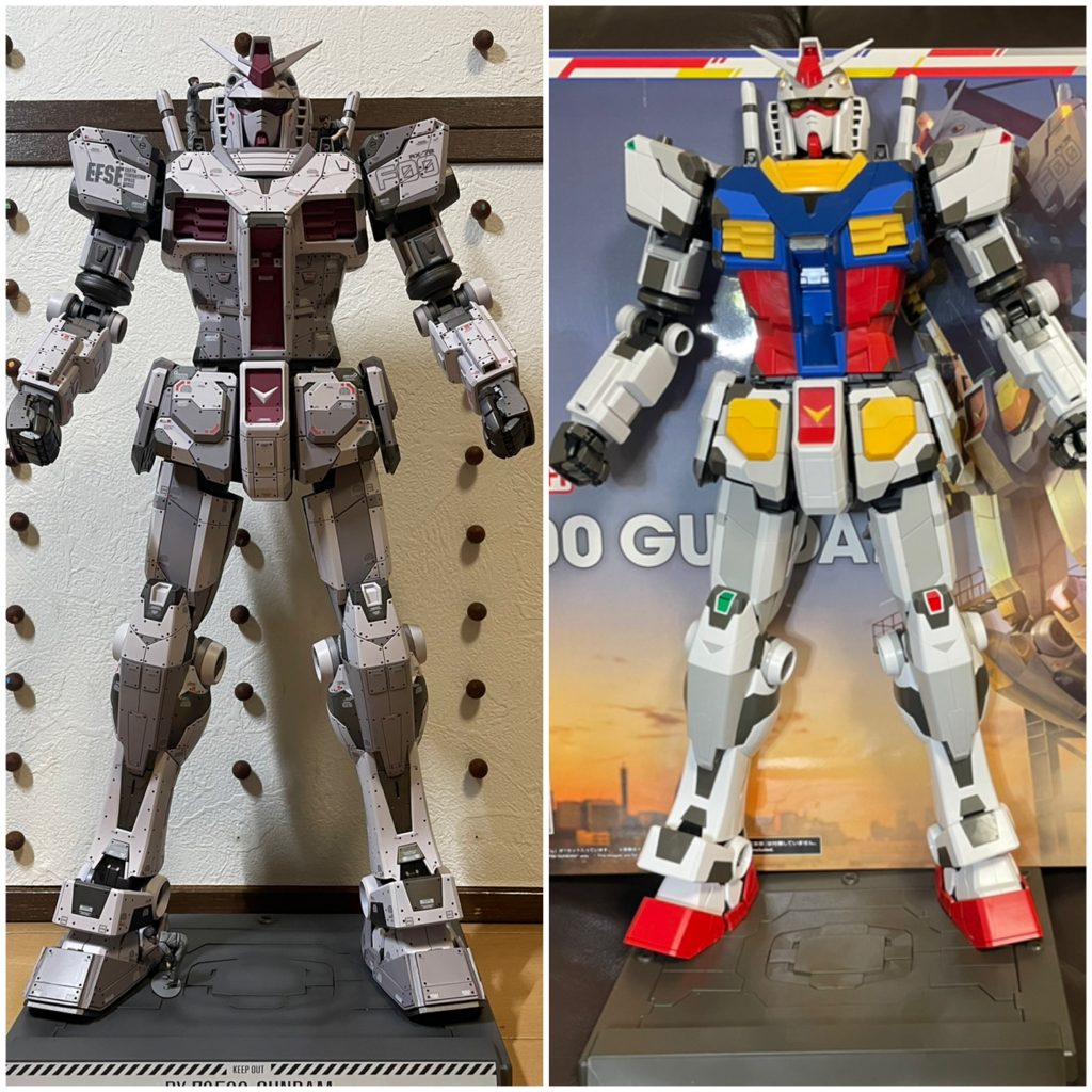 元キットとの比較。足の大型化の効果が分かります