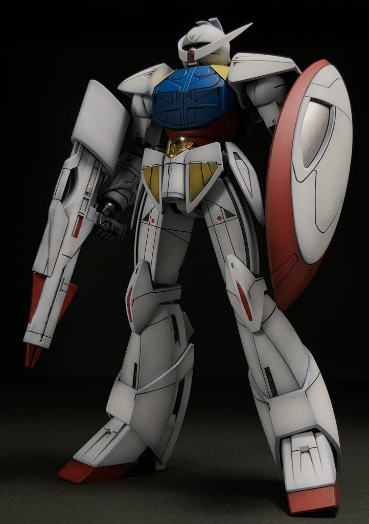 パール塗装表現にしようか散々悩みましたが、結局黒立ち上げのグラデーション塗装を採用。一度きちんとやってみたくて。作品のテーマ性を加味してウクライナカラーにしてみても良かったかなと今更おもう。「同じ人間じゃないですか！」