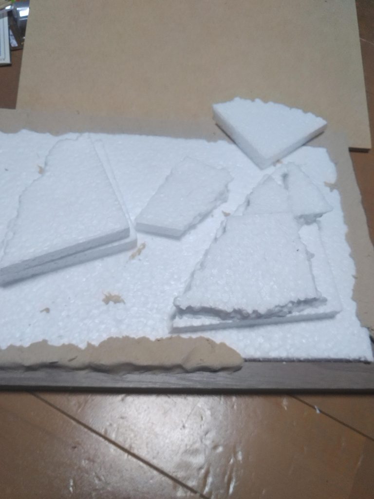 舞台は適当に100均素材…