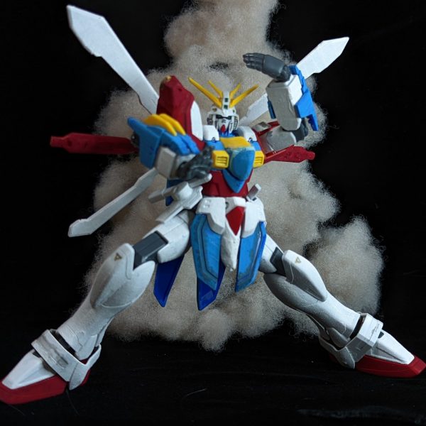 ネオジャパン代表ゴッドガンダムをアクリルガッシュジャパネスクカラーで全塗装してみた