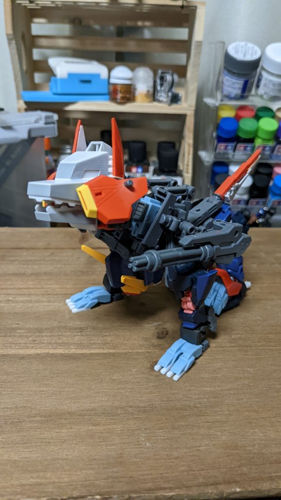 ウルフモードのコンセプトが大体決まった状態。後は下地処理と塗装を残すのみ!