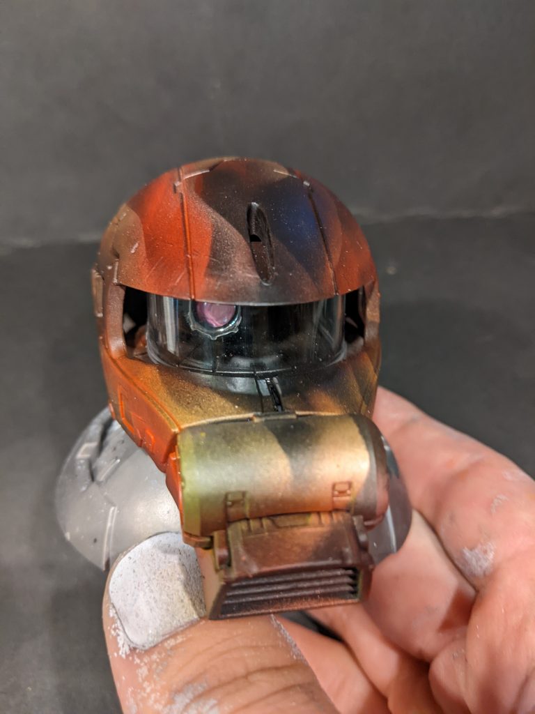 ザクヘッドFIREペイント風塗装–2枚目/制作者：やまさん