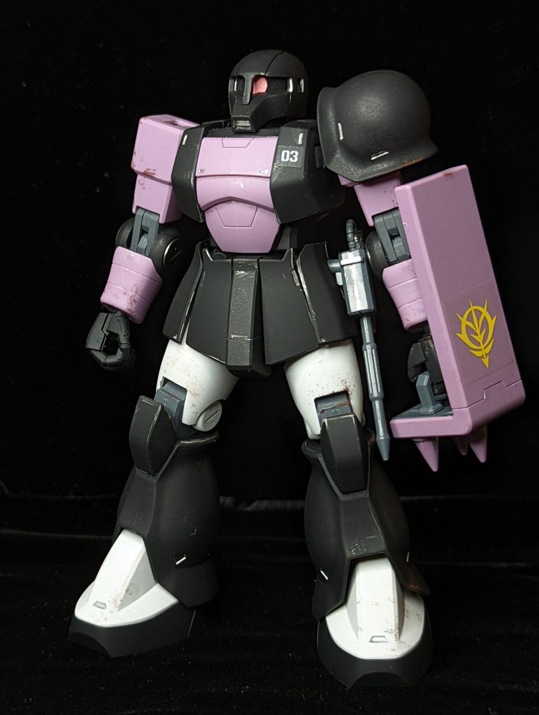 HGUC 1/144 ザクI 黒い三連星仕様 つや消しトップコート–2枚目/制作者：@dora_e_m