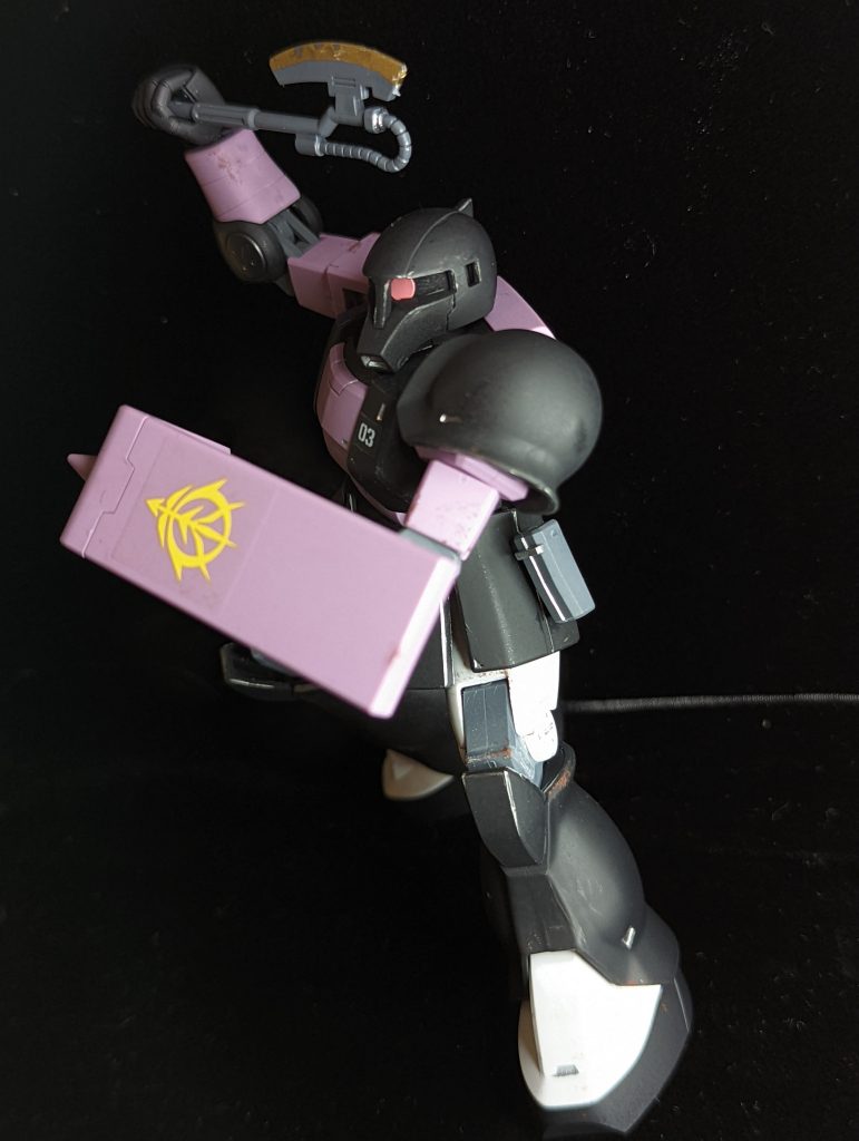 HGUC 1/144 ザクI 黒い三連星仕様 つや消しトップコート–3枚目/制作者：@dora_e_m