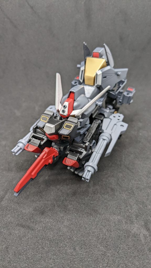 最後!ついでに頭部を外さないでウェーブライダーに変形出来るようにしておきました。以上、最後までご覧いただき、ありがとうございましたー!