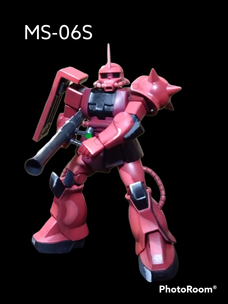 モノアイ塗装、バズーカのスコープは蛍光グリーンで塗装後、レジン盛りました。まあこのくらいで完成にしときます。🙇