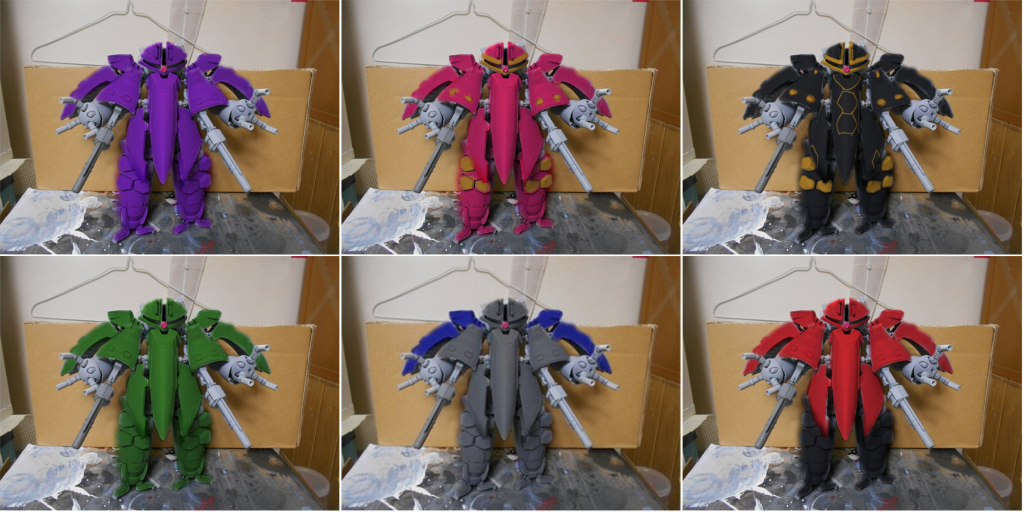 カラー案いろいろ。最終的には火星をイメージしたオレンジにしました！皆さんはどんなカラーリングがお好きですか？