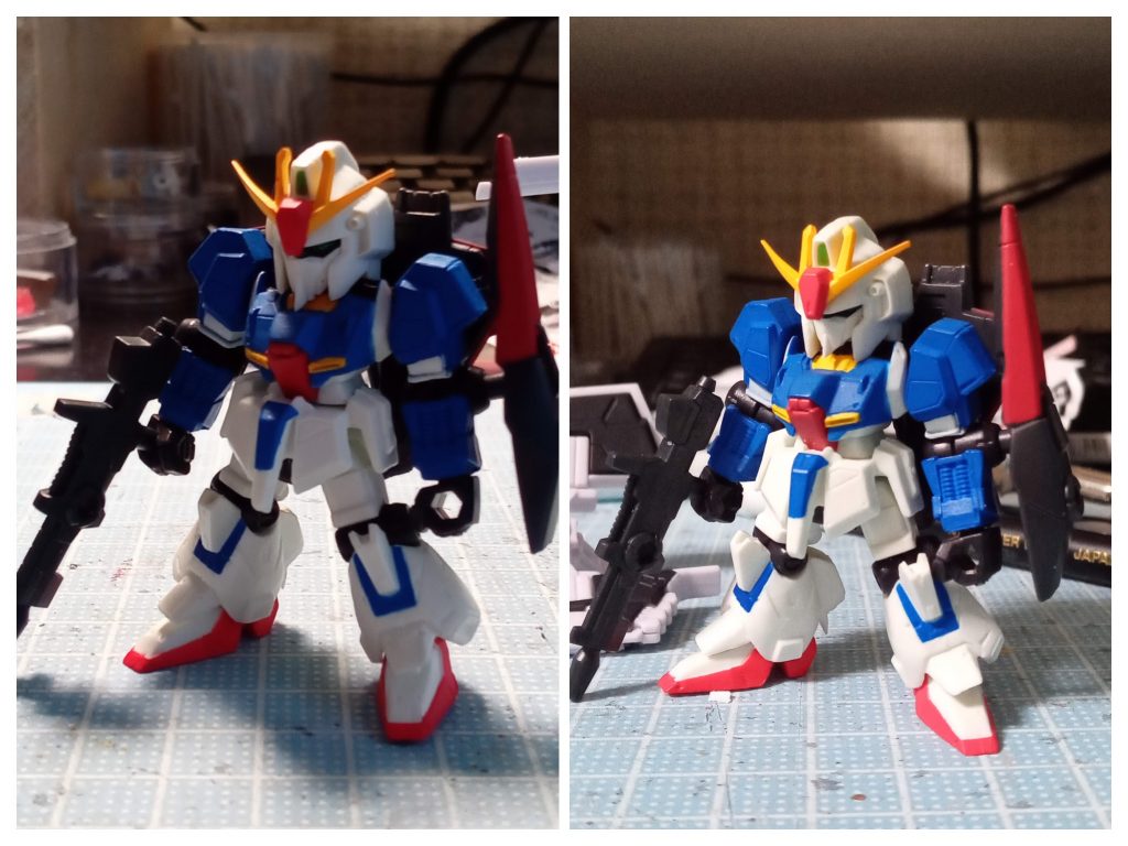 今回は、顔だけ改修。顎下、厚さ、目の上をカッツ。