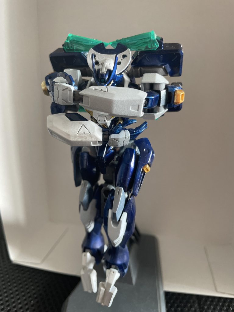 ダーマ格納シーンgレコは最終盤クリアーパーツモリモリの印象が大きいので背面アームにそれっぽく盛り付けました