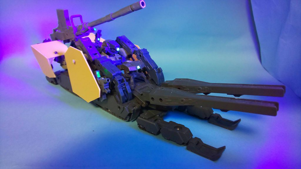 ブラックライトによるセンサーの発光写真(戦車モード)