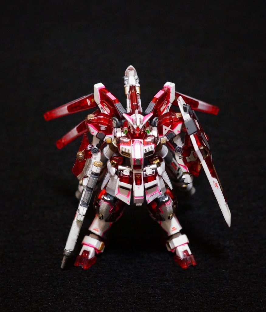 重力下での飛行とファンネル使用の実現を目指したハイニューガンダムの最終仕様旧ニホンのハコダテ研究所にテスト配備される