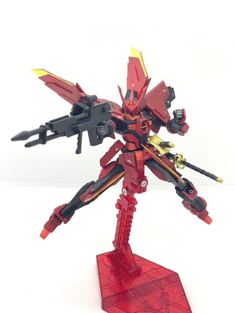 ビームライフル構え。ビームライフルもスクラッチです。