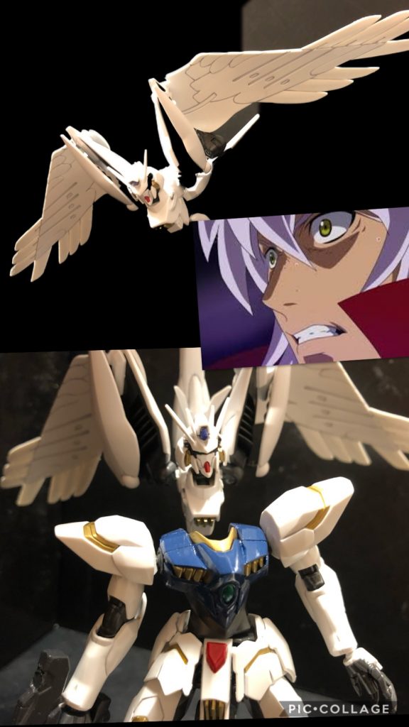 oyz「あ、コレは元からです。」ゼハート「は?」oyz「ガンダムAGE−3のコアファイター脱出ギミックを搭載してこんな事になっちゃったそうです。」ゼハート「.....。」ビービービー!ゼハート「む!?」oyz「ガンダムです!ガンダムが!」ゼハート「何!?ガンダムがこのセカンドムーンに攻めてきたというのか!」oyz「その様です!例の海賊と、ガンダムAGE−3です!」ゼハート「やはり、前回の話でセカンドムーンの場所を知られたのは失策だったか!」oyz「如何なさいますか!?」ゼハート「知れた事!ガンダムレギルスで出る!クリーニングは済んでいるな!?」oyz「ハッ!」ゼハート「消臭力はどうした!?」oyz「ハッ!もちろん装備しましたっ!」ゼハート「よし、ガンダムレギルス、出るぞ!」