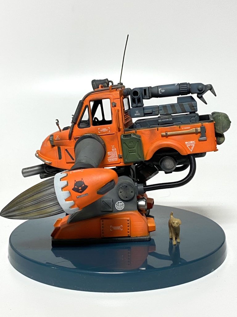 前後、横から 144アッグの手足をオーナーズクラブ、ミゼットオート三輪にミキシング。ザブングルのウォーカーマシン風味に色々と小物を盛りつけてみました。