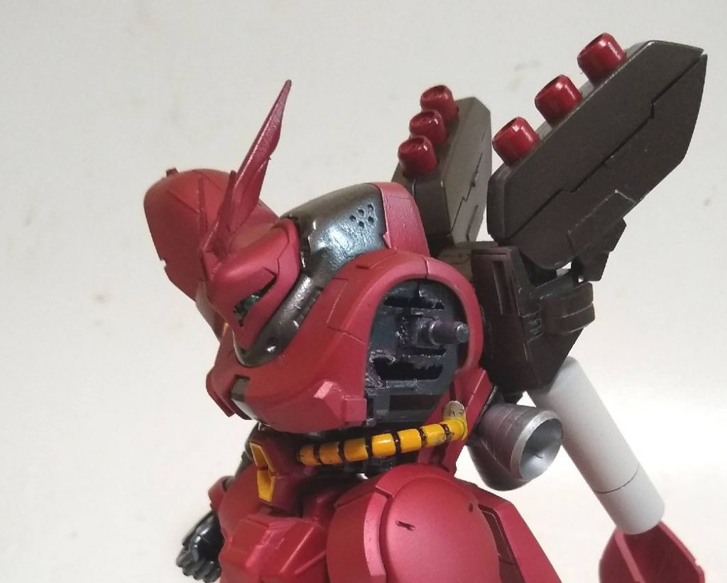 プロポーション調整腕の位置はこんな感じです。ちょっと後ろにしてます。胴体は7mmくらい伸ばしています。他はいじってません。