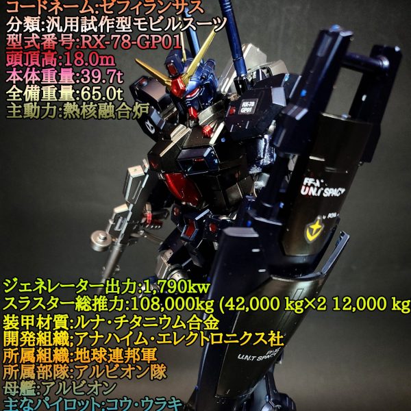 MG ガンダム試作１号機(ティターンズ仕様)　ゼフィランサス