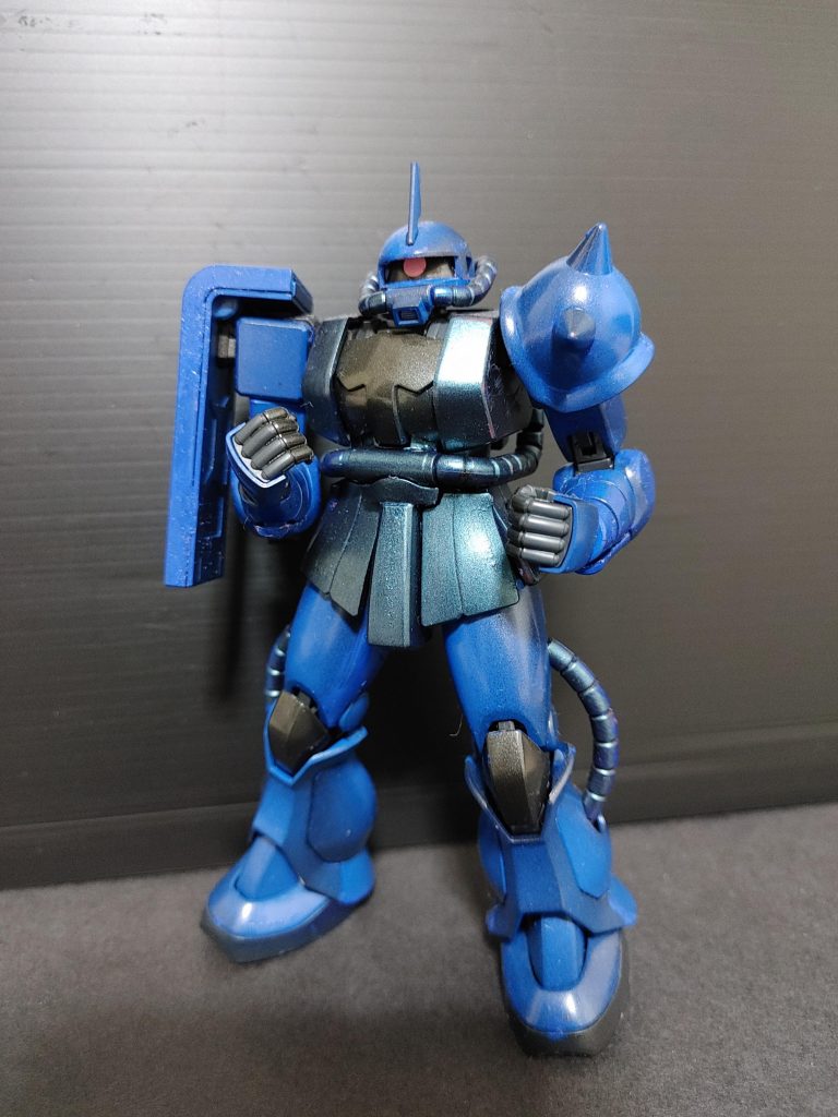 HGザクをグフイメージでブルー筆塗装してみました。