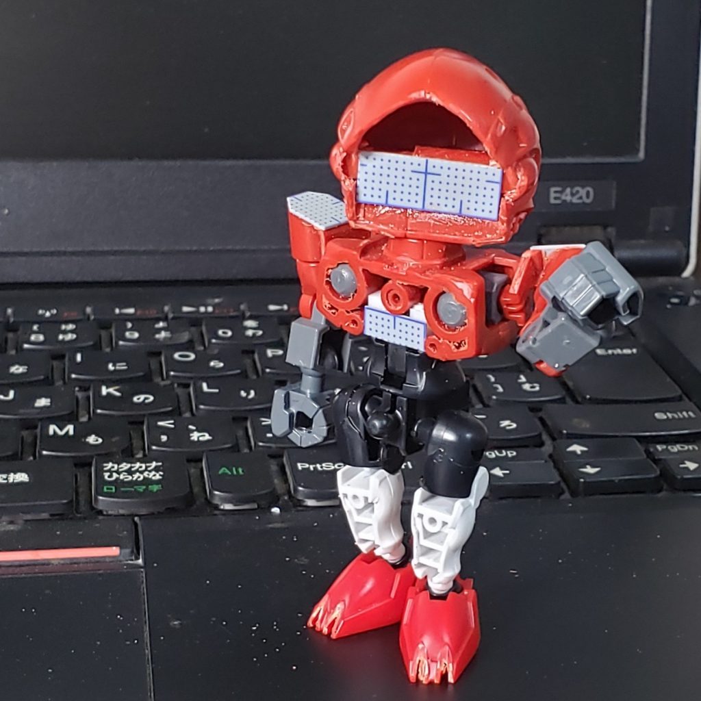 上半身はシナンジュ、下半身は孫尚香ストライクルージュをベースにしました。