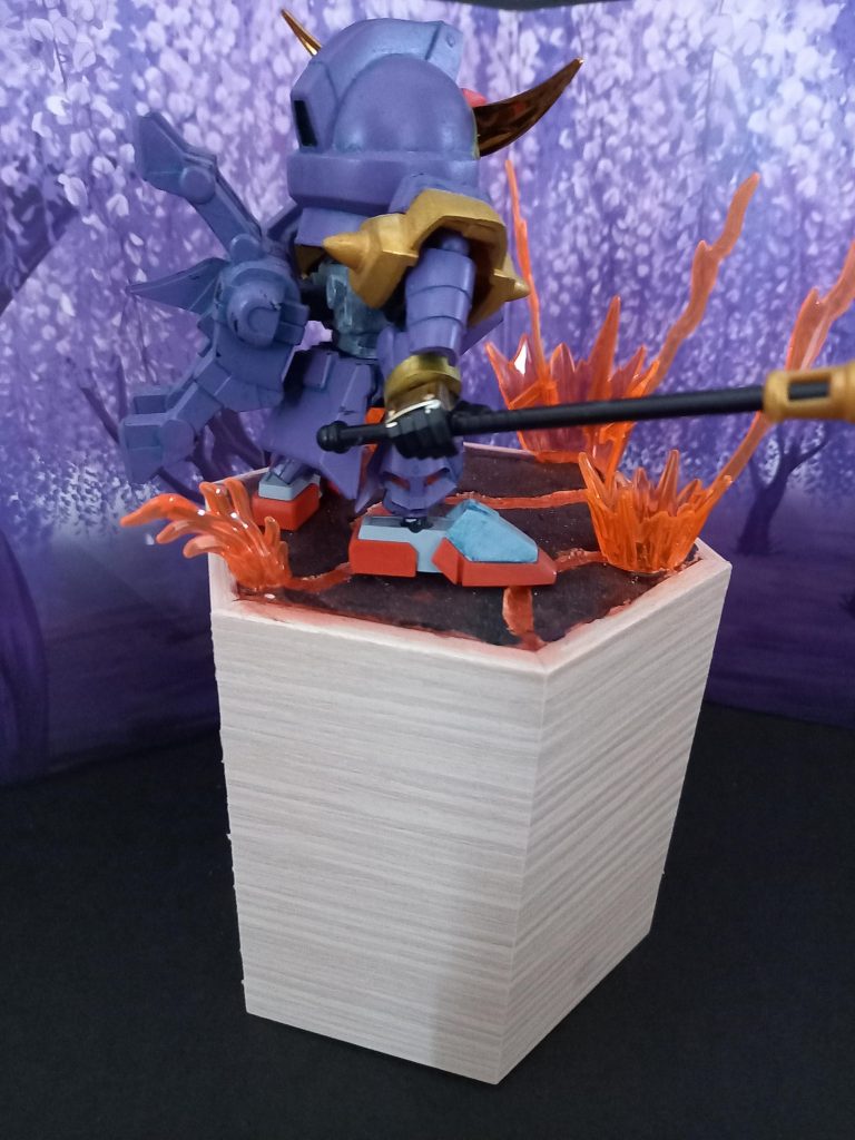 床は蛍光オレンジ塗ってからのレジンです。