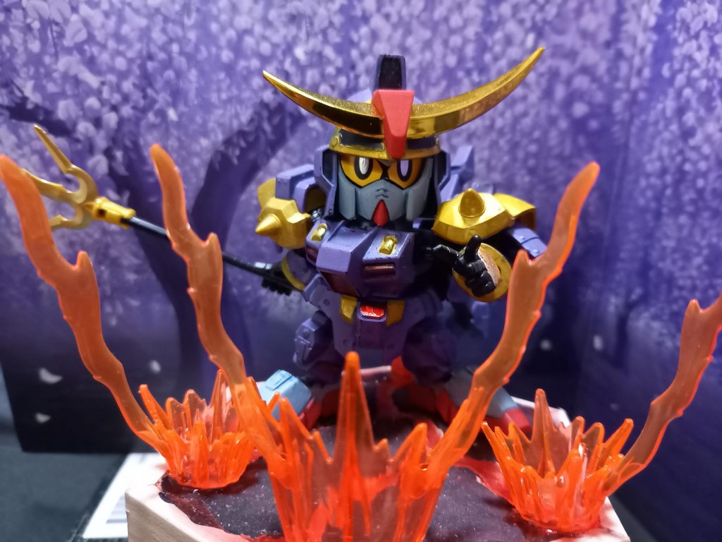 ビルドバーニングのエフェクト使用の台座