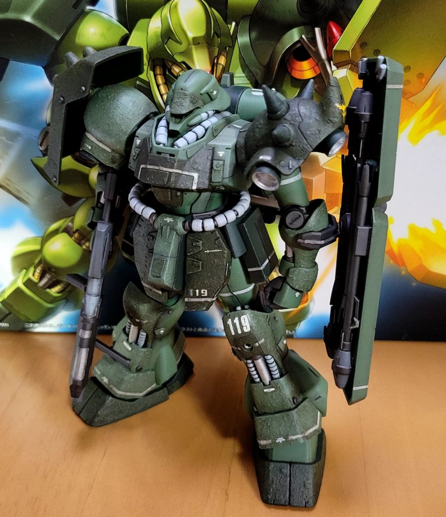 イエロー部をグレーにしたんで、見た目かなり地味になってしまいました。鋳造表現も、どこまで表現出来てるか…。もうちょいブツブツを細かくしたかったんですが…。まっ、こんなもんか!