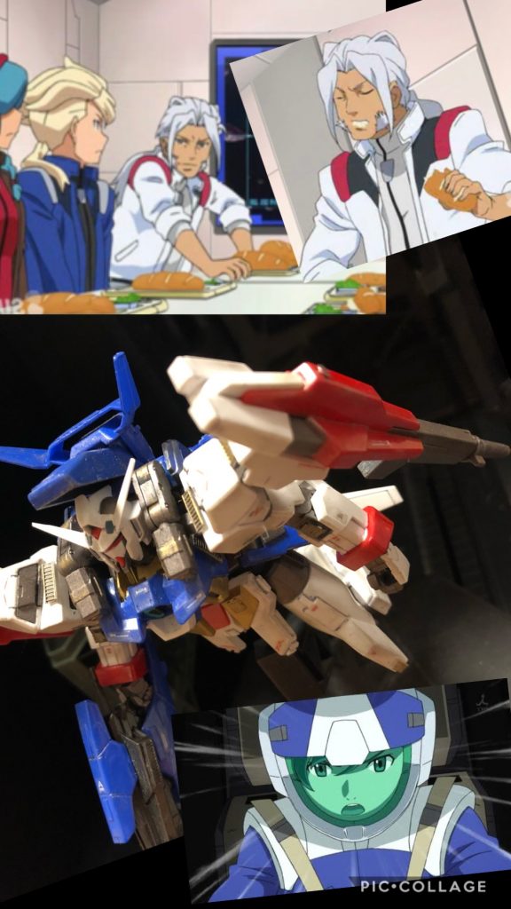 アセム「よし...!いよいよ実技試験だ..!アセム・アスノ、ガンダムAGE−2行きます!」----アセム「よし..!実技試験は大丈夫そうだぞ..!このまま最後まで..!」ウルフ「おーいアセム!調子はどうだあ!?」アセム「あー!?ウルフ隊長!!今は試験中ですよ!?何通信してきてるんですか!!」ウルフ「いや〜大丈夫かなぁと思ってよお。」アセム「失格になっちゃうじゃないですか!!」ウルフ「大丈夫じゃねえの?まー気張らねえでやれよ、アセム。お前なら出来るぜ!」アセム「そういうのは試験前に言ってくださいよ!!」