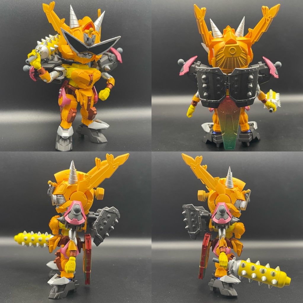 『オニシスター ルブリス』行方不明になってしまった【タロウ】を探し、様々な世界を渡り歩く内に、GアームズEDO の世界にやってきて、流れでGアームズEDOに加入した鬼カワ戦士モチーフは、ドンブラザーズ のロボタロウ オニシスター ×水星の魔女 プロローグのガンダムルブリスです