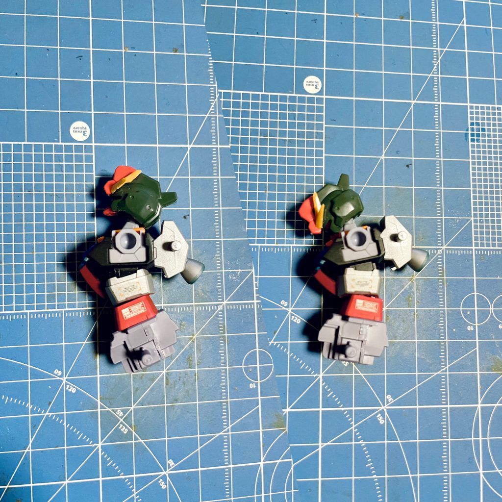 腰は改造して前後の可動域を増やしました。