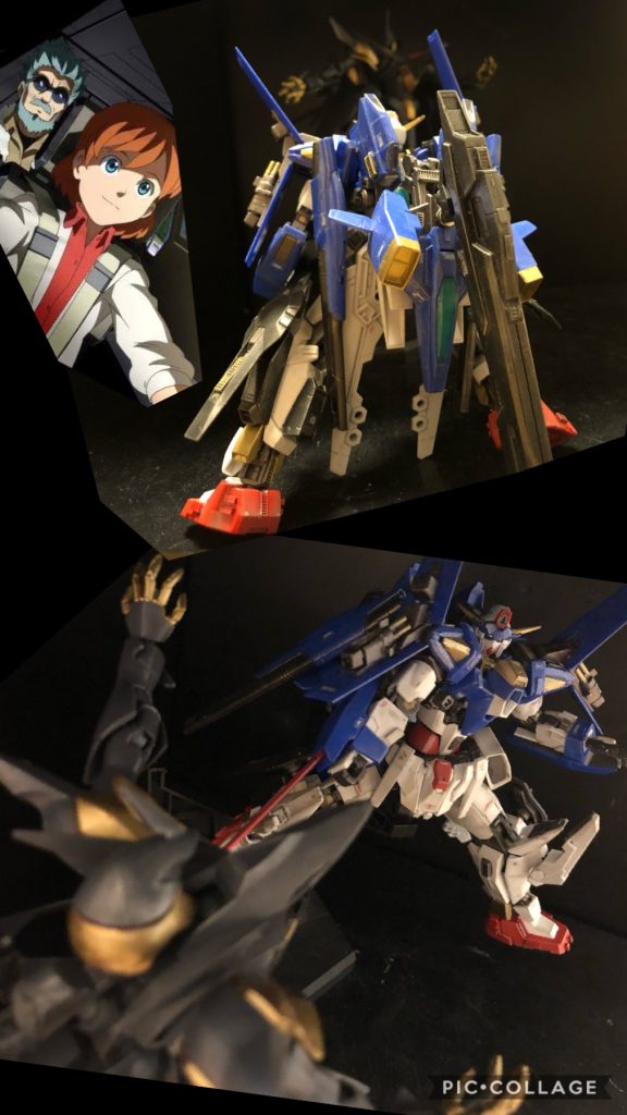 キオ「来い!ヴェイガン!ボク達のガンダムが倒してやるぞ!」アカオ「おい、キオ!敵が向かって来たぞ!」フリット「わかっとるわい!キオ、ビームサーベルじゃ!」キオ「わかったよ、じいちゃん!うおおー!!」アオ「よし!いいぞ、キオ!」フリット「まだじゃ!正面じゃキオ!シグマシスライフルを使え!」キオ「シグマシスライフル!?」フリット「これぞ!ディーヴァのフォトンブラスターキャノンの技術を応用した新兵器!!」キオ「よーし!いけえ!!」どかーーん!!アカオ「うおー!!凄え!」アオ「一撃でヴェイガンの部隊を貫くとは!なんて威力だ。」キオ「威力ありすぎだよ、じいちゃん!」フリット「わはは!ヴェイガンを殲滅するのに、やりすぎって事はないわい!」キオ「コロニーまで破壊しちゃうよ!」フリット「キオは優しいのお。威力は絞れるから、戦況でコントロールすればええぞ。」