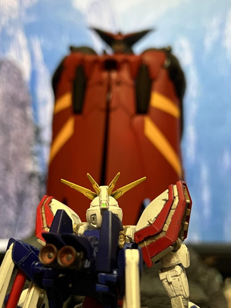 『ドモンよ、待てぃ!』『あ、貴方は……』の図