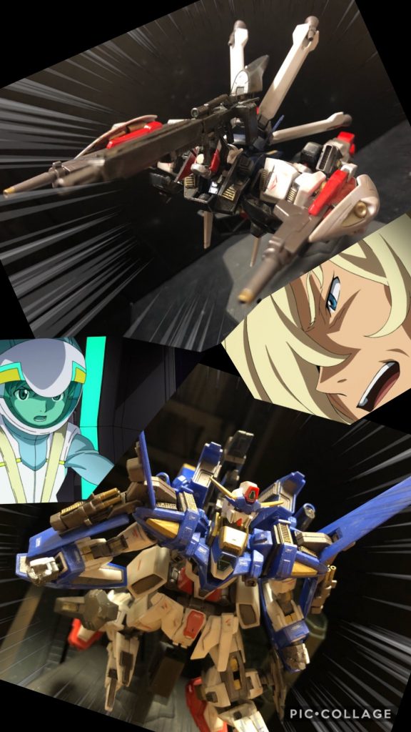 アッシュ「フッ、出て来たな、ガンダム。」キオ「この感じは!?おまえは誰だ!?」アッシュ「(....やっと会えたなキオ。おまえとおまえのガンダムの力を見せてみろ、この父に!)」アカオ「答える気はないみたいだぞ、キオ。」アオ「所詮は海賊風情。撃退するぞ、キオ!」キオ「うん!皆んな、行くよ!」アカオ・アオ「おう!」アッシュ「威勢のイイ事だ。正面から突っ込んでくるとは。来い、キオ!」