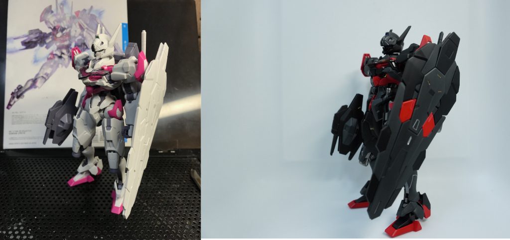 素組状態との比較!キットは同じでもカラーリングを変更するだけでかなり違った印象を受けますね!