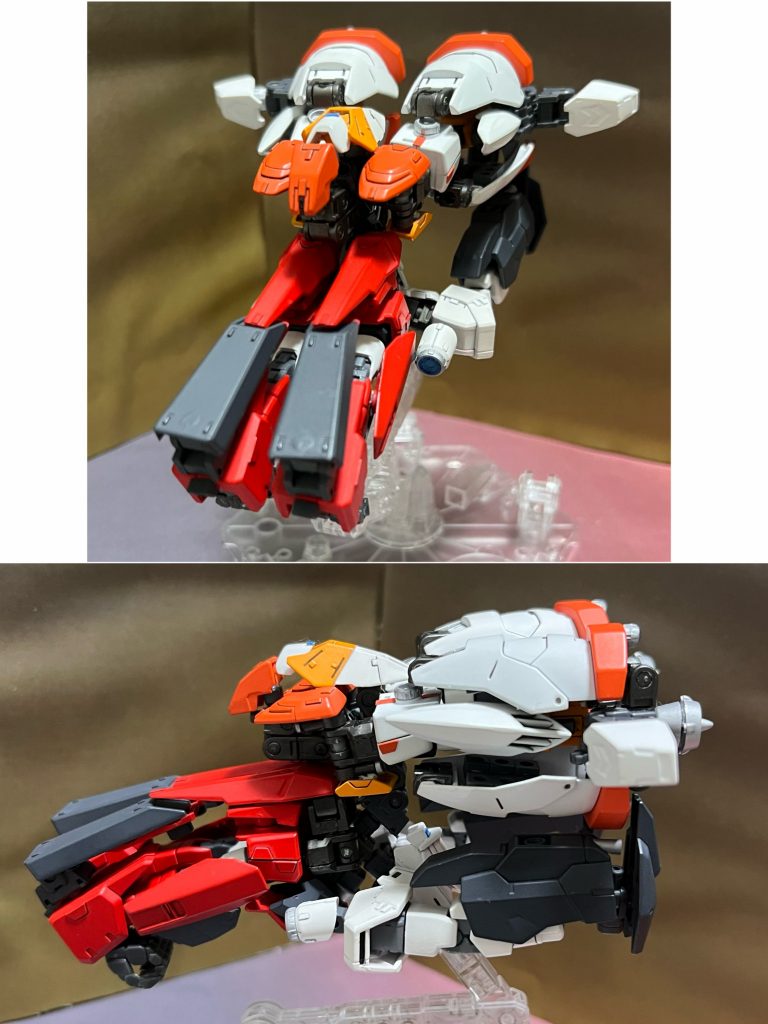 ⑧サドンマグナム(顔の部品外して変形)主にその場から撤退、離脱する際に使われる形態。高速で敵から離れてから、ナパームパレードやガトリングストームなどの攻撃で奇襲、形勢逆転することが可能です。しかし一端停止してしまうと再度最高速に達するまで時間がかかり隙を作ってしまう弱点があります。