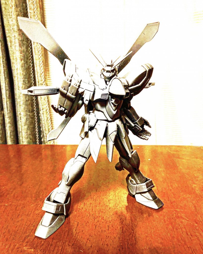 モノトーンにしてから、色を入れて、最後にクリアオレンジをゴッドフィンガーが照らす部分にいれました。