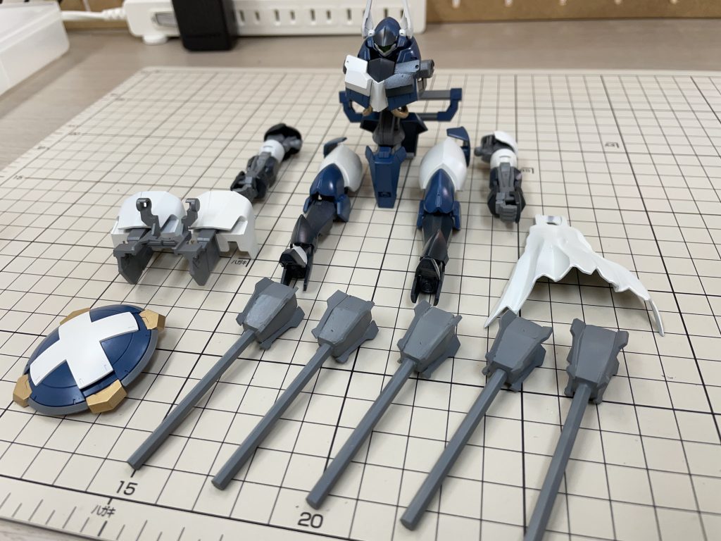 ▲金色を入れる前。騎士系のMSは金色がかなり大事だと思います。