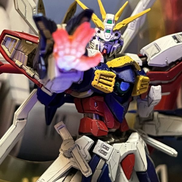 お久しぶりです。RGのゴッドガンダムを作りました。