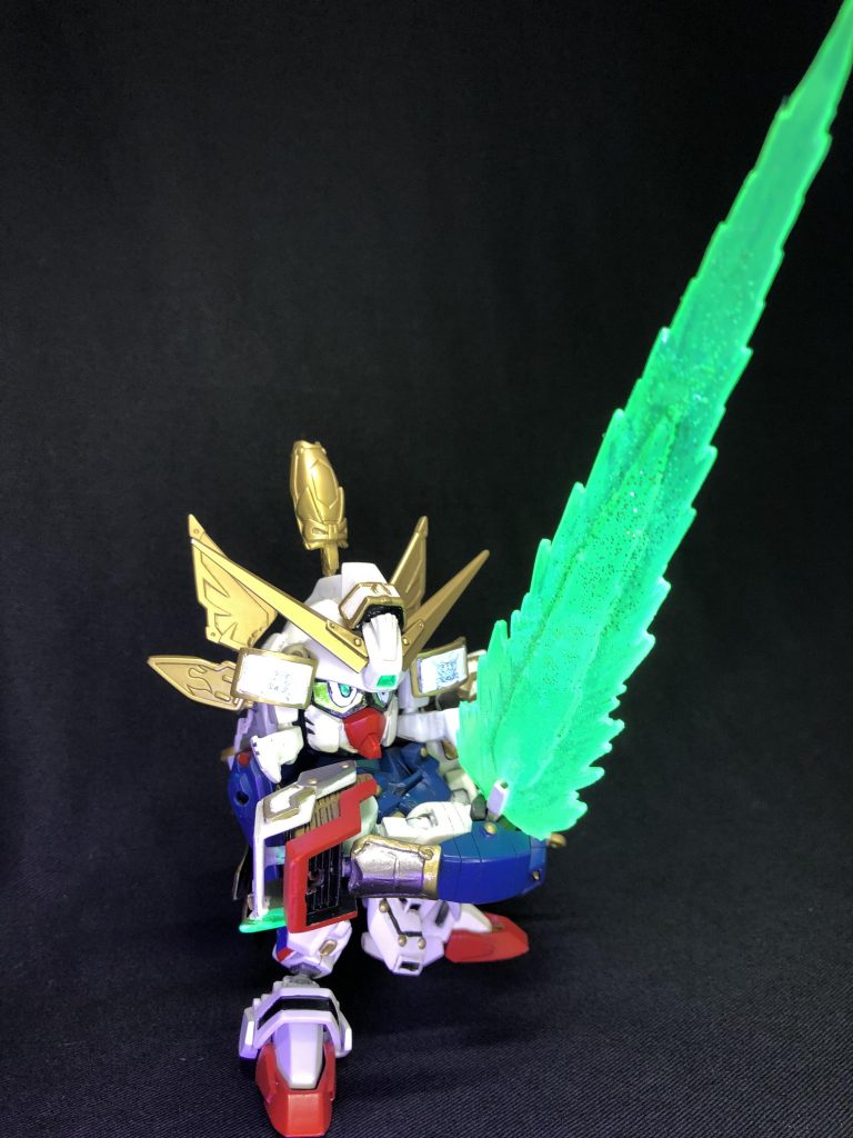 [閃光掌・斬之型](せんこうしょう・ざんのかた)閃光掌で集めた光の闘気を閃光刀に流し込み、大出力•広範囲の斬撃を繰り出す奥義。闘気の消費は大きいが、破壊力•洗脳解除の範囲が数倍跳ね上がる強力な技である。そしてもちろんシャイニングフィンガーソードもあるぞ！面！面！めぇぇぇぇぇん！旧HG1/100エピオンのビームソードを使用。発売当時もシャイニングフィンガーソードとして使っていた記憶がありますwここからは、魔星に敗れ異世界に転送されてしまった閃光丸がパワーアップを果たすぞ！みんなで見よう！↓↓↓↓