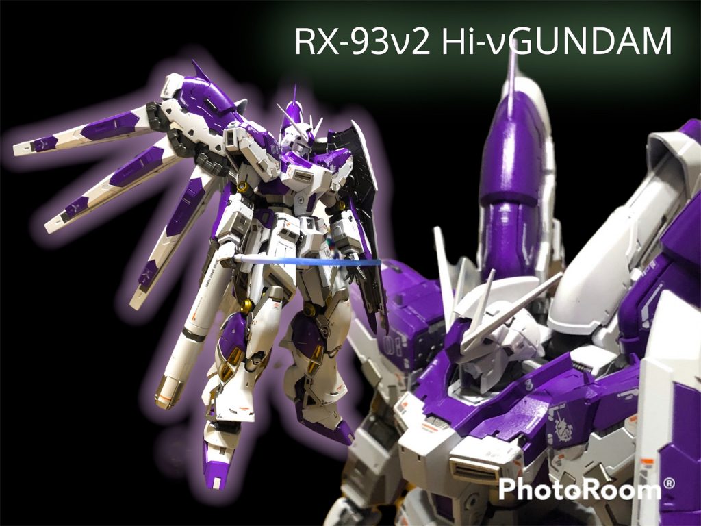 RG Hi-νパープルの設定が好きなので配色変更し全塗装してあります。