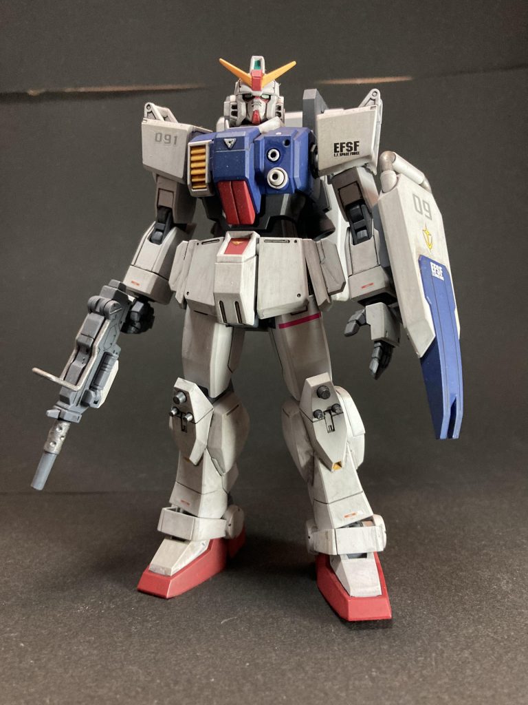 色々と工程を考えていたらものすごく面倒になって…シタデルの筆塗りです。あとは黒と茶色で軽くウェザリングしました。