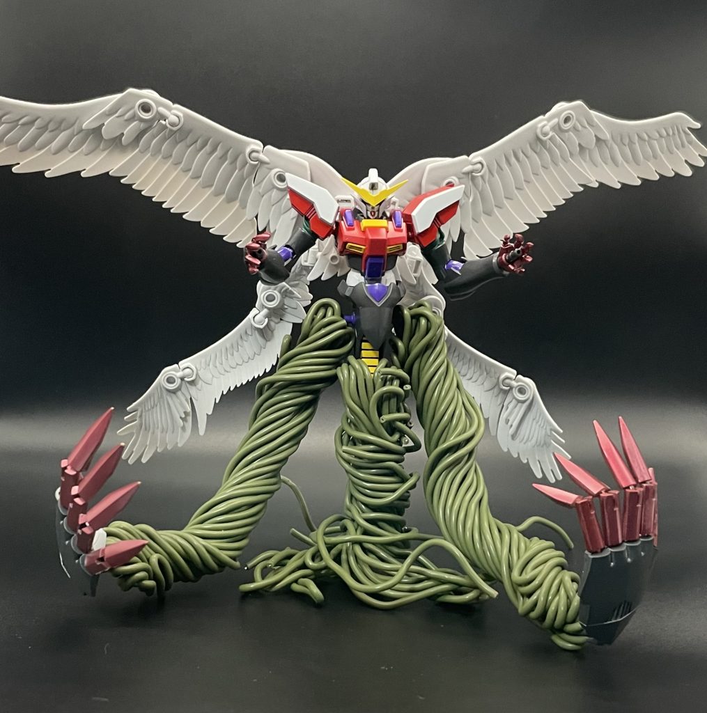 もう、今回の私は過去一やりたい放題です☆ 羽は、黒くしようと思ったんですが天使らしい白のほうが逆に不気味に感じたのでそのまま白にしました☺️