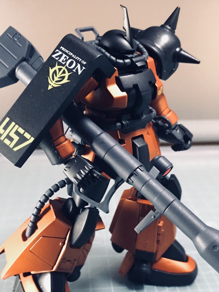 ギャビー・ハザード中佐の機体はシブくて好きなんですが前回のゲルググの時もそうでしたがイマイチしまらない感じになってしまいました。