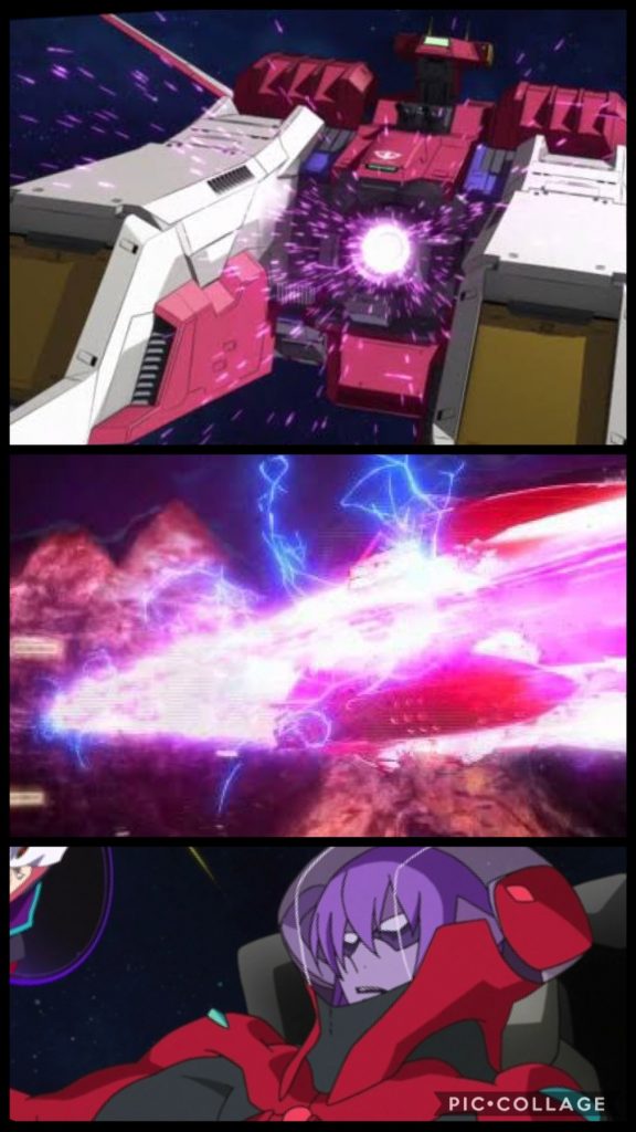 フリット「キオー!!大丈夫か!?」キオ「じいちゃん...!?」フリット「アカオ、アオ!おまえ達がついていながら何をやっておるか!!キオ、もう大丈夫じゃ!応援に来たぞ!」ゼハート「く...!アレは...ディーヴァ!それに...フリット・アスノか。くっ、撤退せざるを得ないか...。」アカオ「あ!敵が逃げたぞ!」アオ「ああ...。だが追撃はムリだな。」キオ「じいちゃん...!ヴェイガンは...。」フリット「今は戻れ、キオ。船室で休むんじゃ。話は後じゃ。」キオ「....うん....。」こうして、ヴェイガンを退けたボクらのガンダムAGE−3。だが、ヴェイガンもまた人間だった。そんな敵とキオは戦えるのか!?そして地球圏の運命は!?戦いはまだ始まったばかりだ。たたかえボクらのガンダムAGE−3!平和をこの手に掴むまで!!