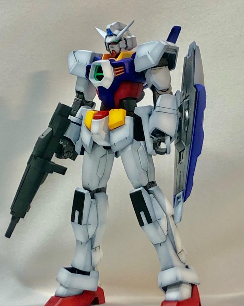 hgガンダムage-1ノーマルをグラデーション塗装で仕上げました。とてもいいキットでした。