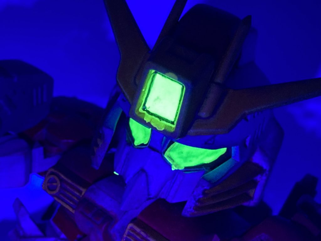 夜光塗料の塗りが垂れてて、泣いてるみたいになっちゃいましたが、まぁよし！SDも大好きです✨️(  ◜ω◝ )