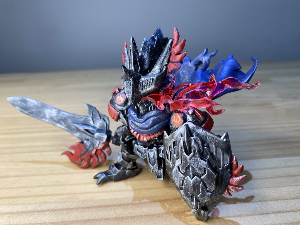 プラ板を捻って作ったエフェクトパーツつき