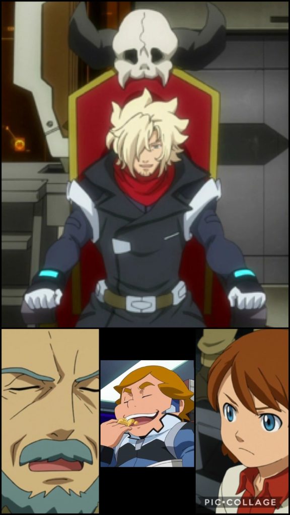 (※ストーリーの展開上、アニメ画像が続いております。大変申し訳ございません。)アセム『.....ちょっといいかな?話には、まだ続きがあるんだが?』キオ「あれ?コレ映像じゃなくない?」フリット「なんじゃコレは!リアル通信じゃないか!おいアセム!!おまえはそんな所で何をしておるのじゃ!!」アセム『そして、海賊“ビシディアン”一味になった俺は、正体を隠す為、ガンダムAGE−2の改修にあたった。』フリット「アセム!こちらを無視するつもりか!」キオ「父さーん!僕だよ!僕がキオだよ!!」フリット「キオ、ヤツはもう父親では無い!ヤツは家族を捨てたのだぞ!」キオ「あ!でもちょっと笑ってるよ!父さーん!」フリット「キオ!手を振るで無いわ!」アセム『....そうして俺はMSデッキに向かった。』−アルカディア号MSデッキ−アセム「俺の...大破した筈のガンダムAGE−2が..。」???「どうだ?完璧に治っただろ?」アセム「貴方が治してくれたんですか...って..え?」oyz「やあ、アセム君。」アセム「貴方は...!室長じゃないですか!何でこんな所に...!」oyz「なーに、キャプテンに頼まれてね。漢の頼みは断れない流儀なんだ。しかし、ずいぶんとこっぴどくやられたもんだ。」アセム「ええ...。あの“シド”っていうMS、恐ろしい強さでした。手も足も出なかった...!」oyz「アレはMSでは無いよ。モビルアーマーと呼ばれる巨大機動兵器だ。MSとは比べ物にならない火力と防御力を持っている。」アセム「モビルアーマー..!?」oyz「EXA−DBを探すなら、いやでもヤツと対峙せねばならん。ガンダムAGE−2は修復しただけではなく、ヤツと戦うチカラ、そして連邦軍からキミの正体を隠す為の偽装をせんといかん。大仕事だぞ、コレは!」アセム「お願いします!室長さん!」oyz「おお、俺に任せとけ!バッチリやってやるぜ!」−1か月後−oyz「よお、アセム。怪我の具合はどうだ?」アセム「ありがとうございます。もうすっかり完治しました。それよりAGE−2の改修が終わったって聞きまして。」oyz「おおともよ!見ろよ、コレがおまえのガンダムAGE−2だ!」アセム「AGE−2...!?」oyz「きっちり海賊仕様に仕立てといたぜ。その名も、”ガンダムAGE−2DBクロスボーンシルエット“だ!」アセム「これが....!!」