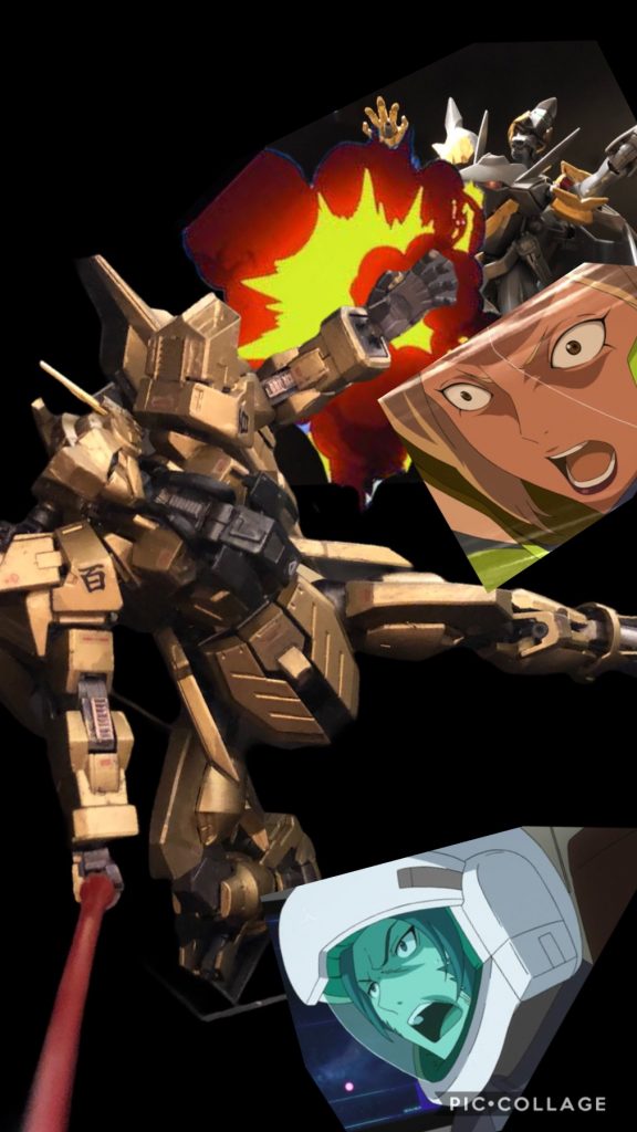 ウルフ「ヒャッッホーーーー!!」レッシー「きゃあああーー!!」レオ「まさか!?レッシーが!」ウルフ「先読み能力だか、なんだか知らねぇが...これが、俺様の技量ってやつだ。」アセム「ええ!?Xラウンダーをものともしない!?」ウルフ「アセムよお、お前は“ぶっ殺す”って思ってから行動してねえか?」アセム「!?」ウルフ「いいか?アセム。“ブッ殺す”…そんな言葉は使う必要がねーんだ。なぜならオレはその言葉を頭の中に思い浮かべた時にはッ!実際に相手を殺っちまってもうすでに終わってるからだッ!だから使った事がねぇーッ!つまりッ!行動を読まれる前に行動を起こしてるから動きを読まれる訳がねーんだぜッ!」アセム「兄貴ッ!!」ウルフ「”ブッ殺した“なら使ってもいいッ!」レオ「このおー!!」アセム「き、来ましたぜ兄貴!!」ウルフ「ヒヨってんじゃねーぜ、アセム?オメーは“マンモーニ”なんだよ!ビビったんだ…。甘ったれてんだッ!わかるか?え?オレの言ってる事?“Xラウンダー”のせいじゃあねえ!心の奥のところでオメーにはビビリがあんだよッ!」アセム「でもッ!思う前に行動するなんてッ!?」ウルフ「いい加減にしろッ!いいかッ!オレが怒ってんのはな、そうゆうてめーの“心の弱さ”なんだアセムッ!」アセム「あ、兄貴ッ!」ウルフ「”成長しろ“アセム!“成長”しなきゃあ、オレたちは”栄光“をつかめねえ。ヴェイガンのXラウンダーたちには勝てねえッ!」アセム「わかりましたよウルフ兄ィ!!兄貴の覚悟がッ“言葉”でなく“心”で理解できた!わかりましたッ!兄貴!!」レオ「さっきから、何をごちゃごちゃとおー!!美しくないんだよお!!」アセム「うおおおおーーーッ!?」レオ「何いいいーー!?」アセム「やりました...!俺、やりましたよ...!」ウルフ「それでいい、アセム..!それがXラウンダーに対抗する...、そう、“スーパーパイロット”って奴だ。」アセム「スーパーパイロット...!」ウルフ「そうだ。スーパーパイロットだ。」アセム「ダサくないですか?その名称。」ウルフ「なんだと!?」アセム「他になんかないんですか?」ウルフ「うるせえ!スーパーパイロットでイイんだよ!」アセム「なんかヤダなあ..。」ウルフ「お前何言ってやがる!今の自分をよく見てみろ!今お前、仮面ライダーの格好でガンダム乗ってるんだからな!忘れてるんじゃねえだろうな!」アセム「忘れていたッ!?」ウルフ「そんな格好でガンダム乗れる奴に、名称ダサいなんて言われたくねーぜ。」アセム「くうう...!」ウルフ「だが誤解しないで欲しいが、仮面ライダーは好きだからな、俺は!」デシル「マジシャンズ8が押されてるだと!?チッ!役に立たない奴らめ!」ウルフ「隊長機か!?アセム!そっちに行ったぞ!?」デシル「ククク.....お前、フリットの息子か!?お前が堕ちればフリットもさぞ悔しがるだろうなあ!?」アセム「なんだコイツは!?」デシル「ククク、マジシャンズ8!お前らも使ってやるぞ。」サファー「なんだ!?コントロールが効かない!?」ネッド「コッチもだ!?」ウルフ「なんだあいつら!アセムに特攻する気かよ!?」アセム「うおお!?なんだ!?ビームライフルが当たってるのに止まらないで突っ込んでくる!?」デシル「アハハハ!!堕ちろガンダムー!!」アセム「うわああーーーっっ!?」ウルフ「アセムーーーーっっ!!」