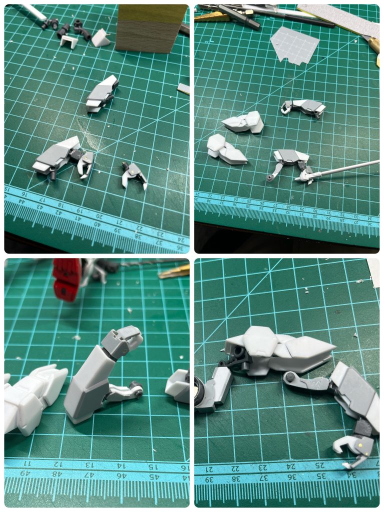 映像を一時停止させてスマホの画面上にて寸法とって下書きしてという感じでサイズ合わせプラ板や真鍮にジョイントで背中のアームも自在に動きます。