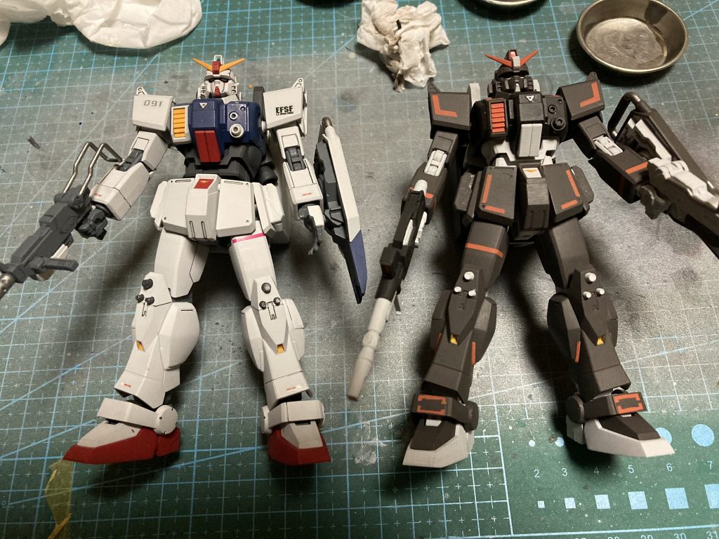 塗装まで完成。太腿のラインをしっかり合わせれば良かった、と後悔してるところ。