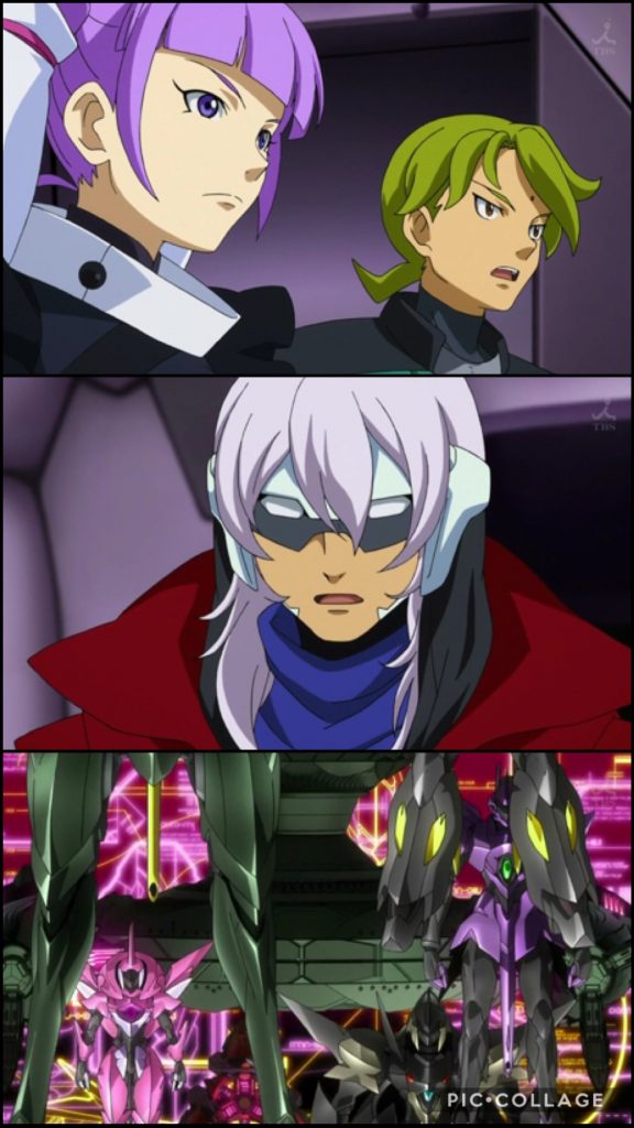 ゼハート「そうだ。データの一部からヴェイガンのエンジニア達が開発を進め、新たなるテクノロジーを実現した結果だ。」フラム「それでは、一部ではなく....全てを手に入れれば...!?」ゼハート「そうだ。これを手に入れることが出来れば、イゼルカント様の計画....“プロジェクト・エデン”に大きく貢献する事が出来る。」フラム「そのEXA-DBは今どこに?」ゼハート「……。不明だ。分かっているのは、この宇宙のどこかに浮かぶ小惑星に隠されているということだけだ。一度はその小惑星を発見したが、見失ってしまったそうだ。」フラム「そうですか...。」ゼハート「特務隊が内密に行っていたそのEXA-DBの捜索を、今は我が隊が引き継ぐこととなったのだ。」レイル「それがイゼルカント様から届いた、新たな指令なのです。」ゼハート「フラム、これはヴェイガンの中でも最重要機密だ。たとえ同胞であっても口外すれば、機密漏洩の罪で処断する。」フラム「肝に銘じておきます…。」ゼハート「レイルはその特務隊から派遣されてきたのだ。ギラーガと共にな。」フラム「あの機体は他のMSと何か違う。一体アレは何なのですか?」レイル「ギラーガゲリオンはその任務の為、特別に開発された、ゼハート様専用のMS。EXA−DBを守護する“シト”を撃破する事が可能な唯一の機体...!」フラム「“シト”...?」ゼハート「その話をするには、時間を遡って話する必要があるな。あれは....。」−1か月前−ゼハート「イゼルカント様。ゼハート参りました。」イゼルカント「ゼハート。おまえに新たな任務を授ける。」ゼハート「ハッ!」イゼルカント「EXA−DBの捜索だ。この名前は聞いた事はあるだろう。」ゼハート「はい。存じ上げています。」イゼルカント「一度、地球圏で偶然に一部のデータを入手はしたが、その全貌は明らかになってはおらぬ。EXA−DBの全データが有れば、我等ヴェイガンの技術は飛躍的に上がり、プロジェクト・エデンの計画遂行も容易となるに違いない。特務隊からおまえの部隊に引き継ぐ。役目を果たすのだ。」ゼハート「ハッ!このゼハート、EXA−DBを必ずや見つけてみせます。」イゼルカント「うむ。しかし大きな問題がある。」ゼハート「EXA−DBを守護する“シト”の事でありますか?」イゼルカント「知っておったか。そうだ。EXA−DBを手中に収めるには、“シト”の撃破が重要課題となる。だが奴にはビームも物理攻撃も通用せぬ。今まで特務隊は何度か“シト”に遭遇したが、生きて帰った者はおらぬ。」ゼハート「“シト”の撃破...!」イゼルカント「だが、EXA−DBの一部データの解析を進めていたところ、“シト”に関する情報を見つけ、対策を講じる事が出来る事がわかった。」ゼハート「なんと!」イゼルカント「ゼハートよ。月の裏側にあるNERV基地へ向かうのだ。」ゼハート「NERV基地....?」イゼルカント「そこで“シト”に対抗出来る新たなMSを建造しておる。その機体はおまえしか扱えぬ。そこの技術者に話を聞くがいい。」ゼハート「かしこまりました。このゼハート、必ずお役目を果たしてみせます!」イゼルカント「頼んだぞ、ゼハート。」ゼハート「ハッ!」